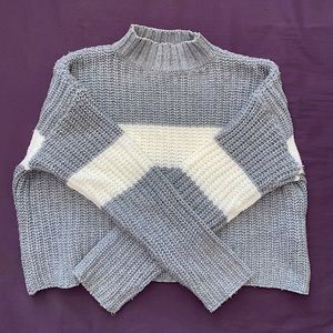 Forever 21 Cropped Knit Colour Block Sweater
